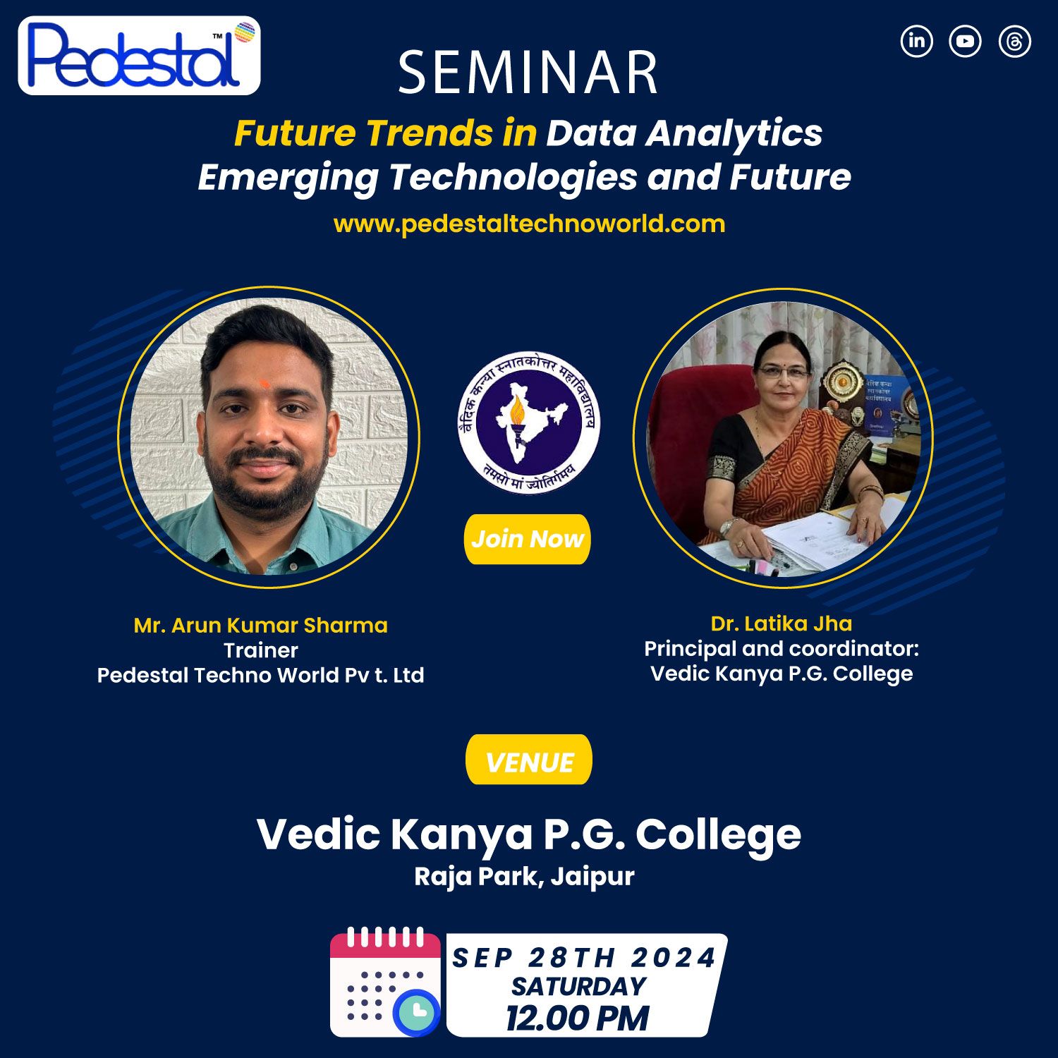 Seminar on "Future trends in Data Analytics Emerging Technologies and future"